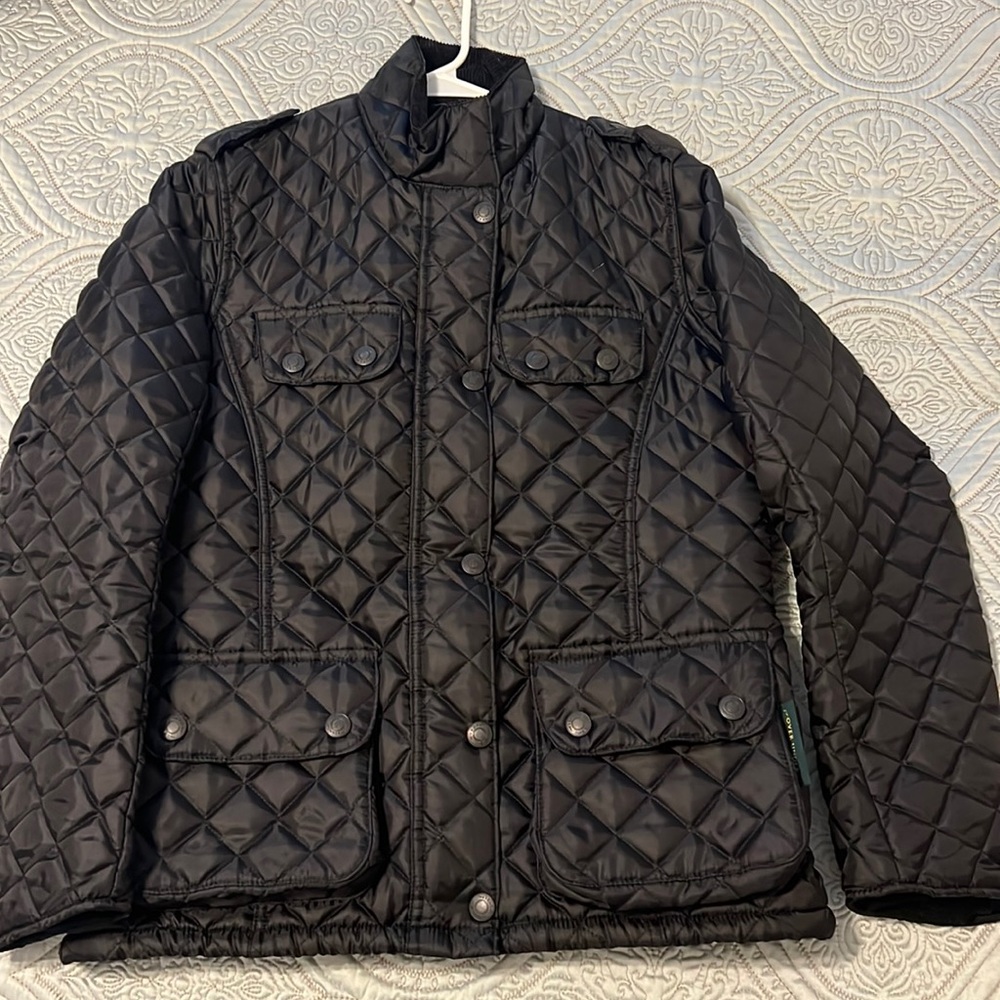 Over Under Jacket with zipper, size Medium/12, black